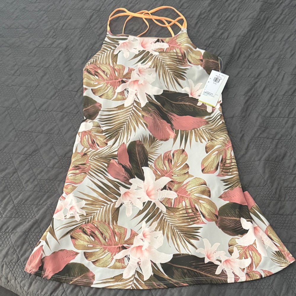 NWT sz 14 Old Navy Kids Powersoft Active Dress with Floral Pattern built in bra